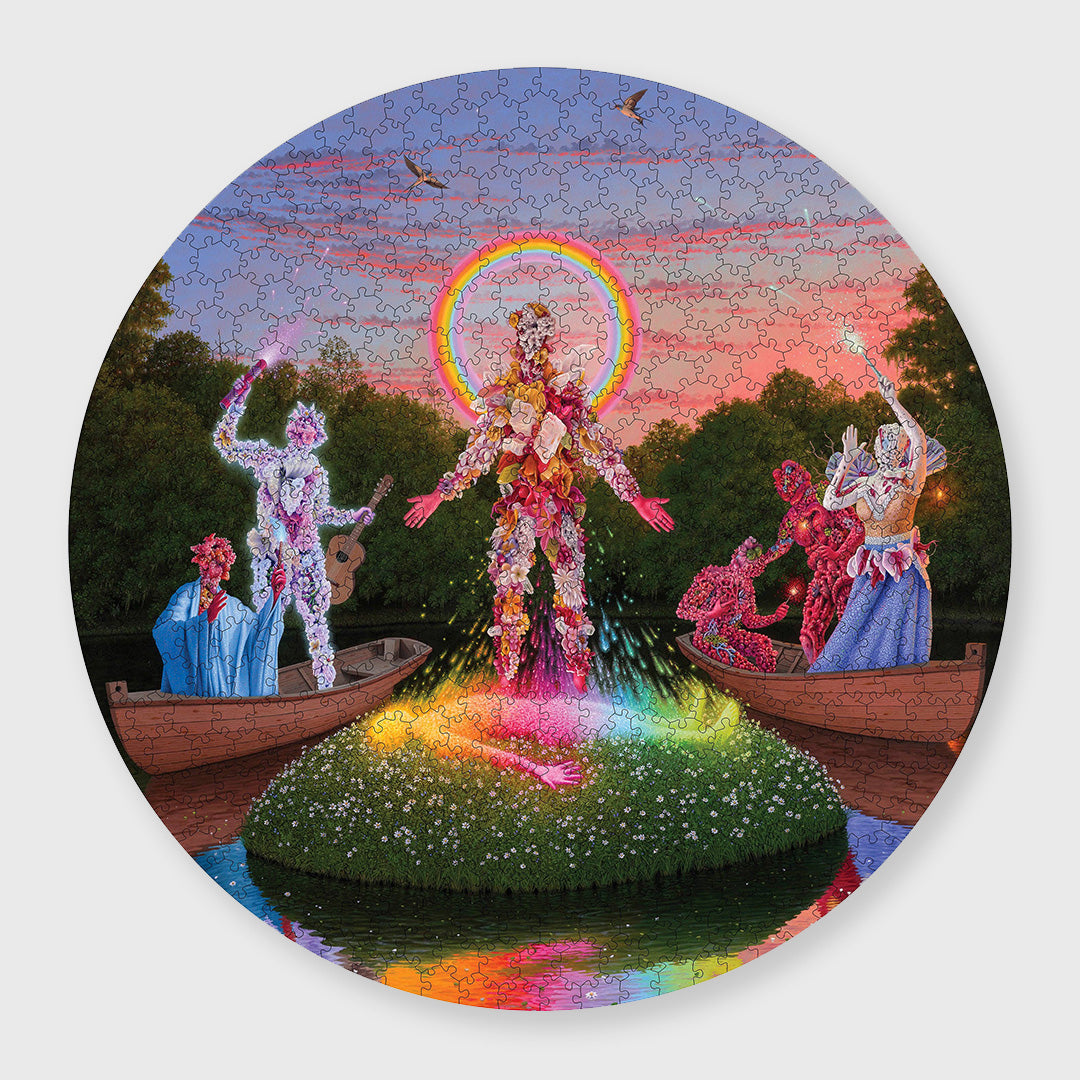 the birth of spirit gardener - 500 piece circular jigsaw puzzle