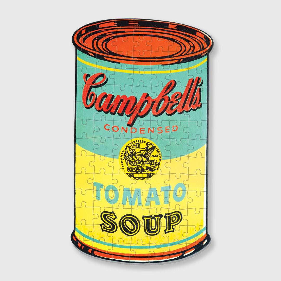 andy warhol campbell's soup - 100 piece mini shaped jigsaw puzzle