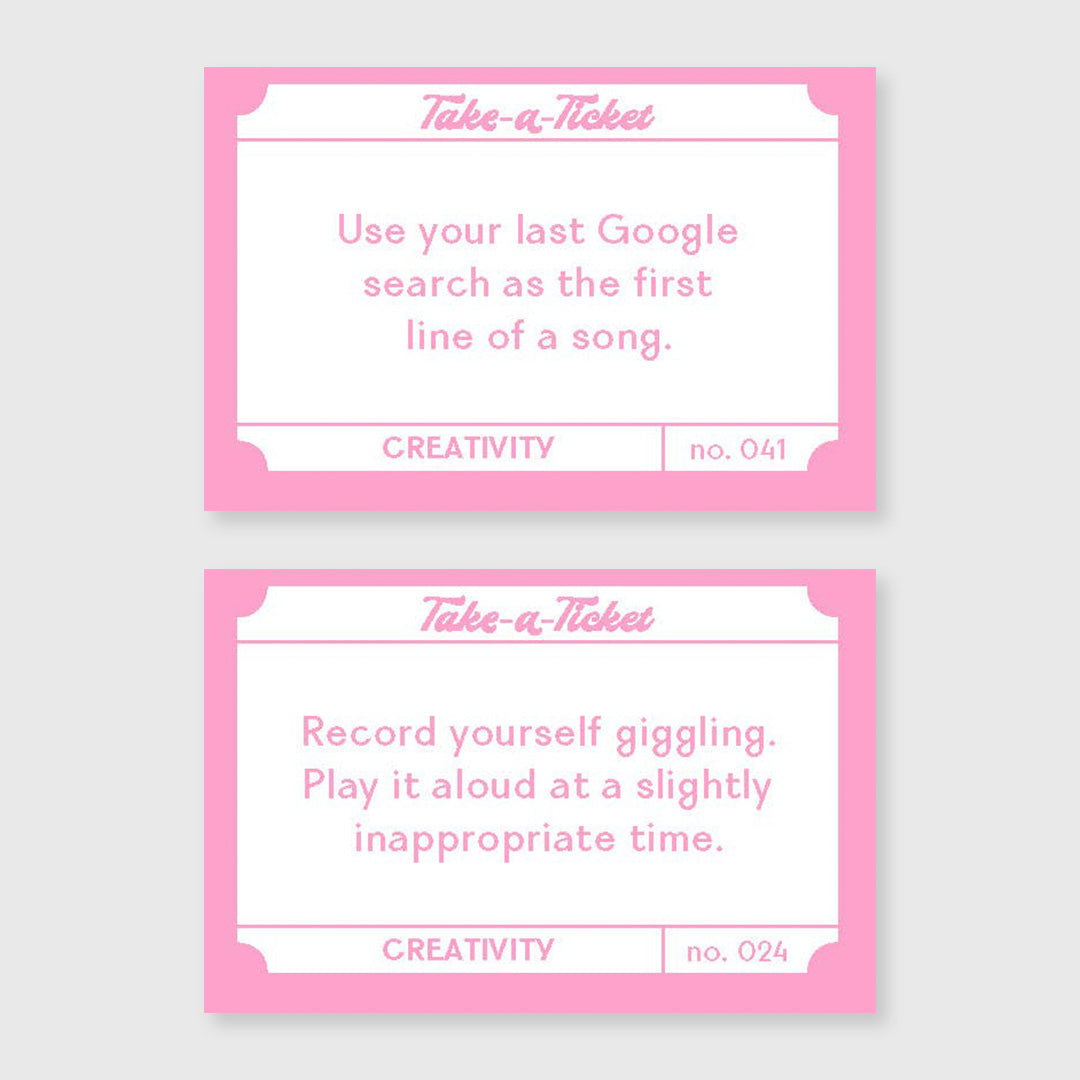 take-a-ticket: creativity