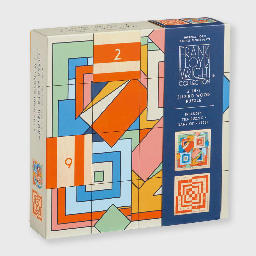 frank lloyd wright imperial hotel 2-in-1 sliding wood puzzle