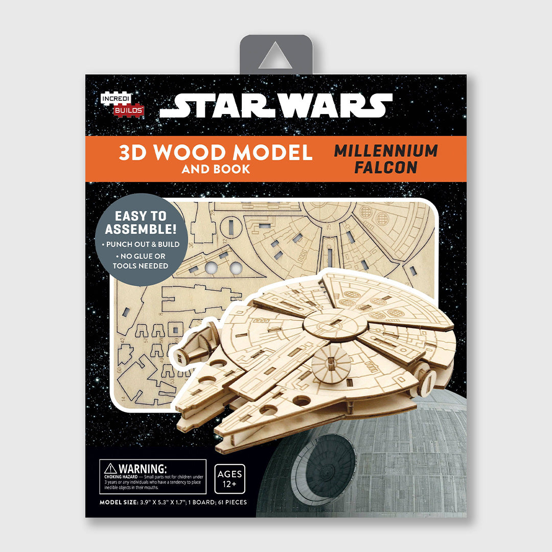 incredibuilds: star wars: millennium falcon 3d wood model