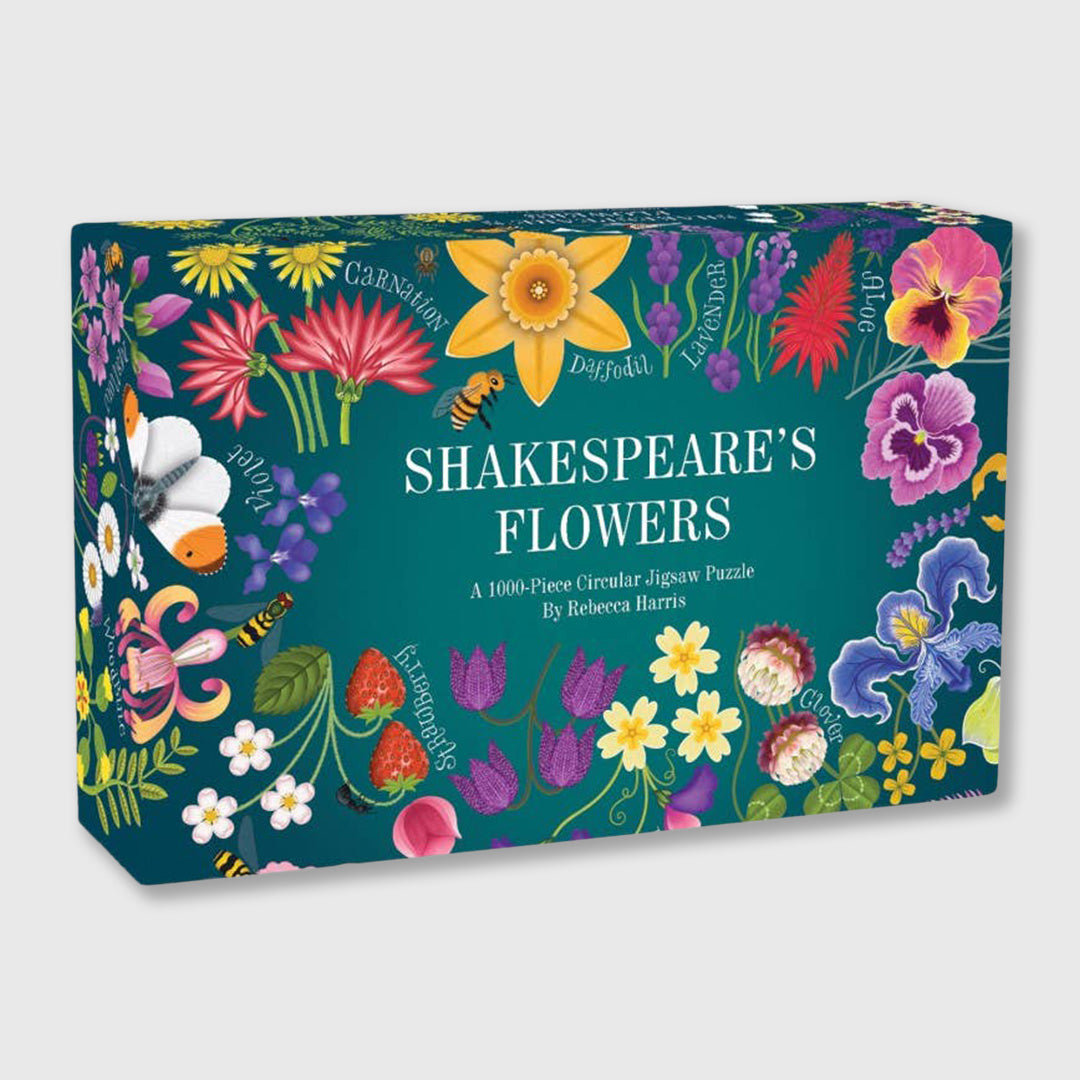 shakespeare's flowers - 1,000 piece circular jigsaw puzzle