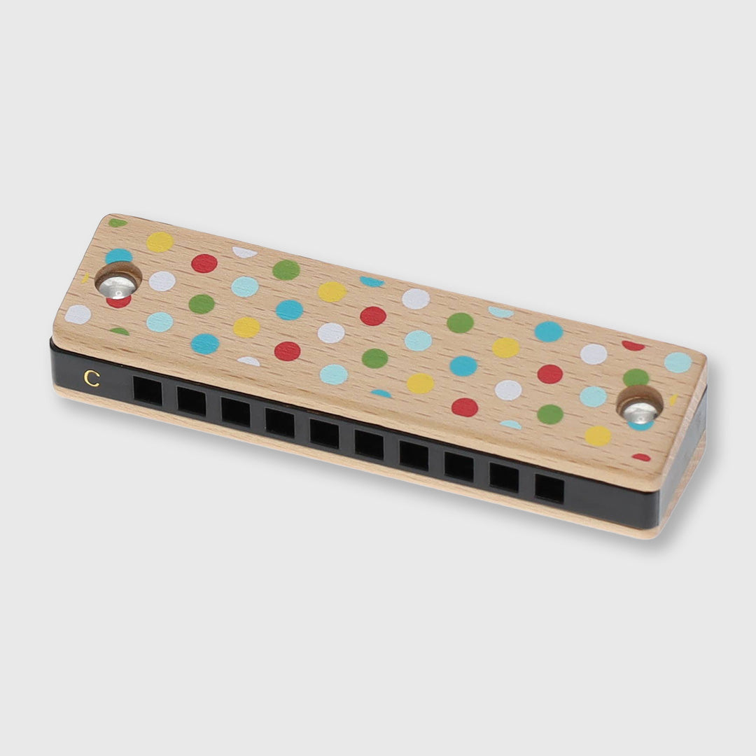 striped and polka dot harmonica