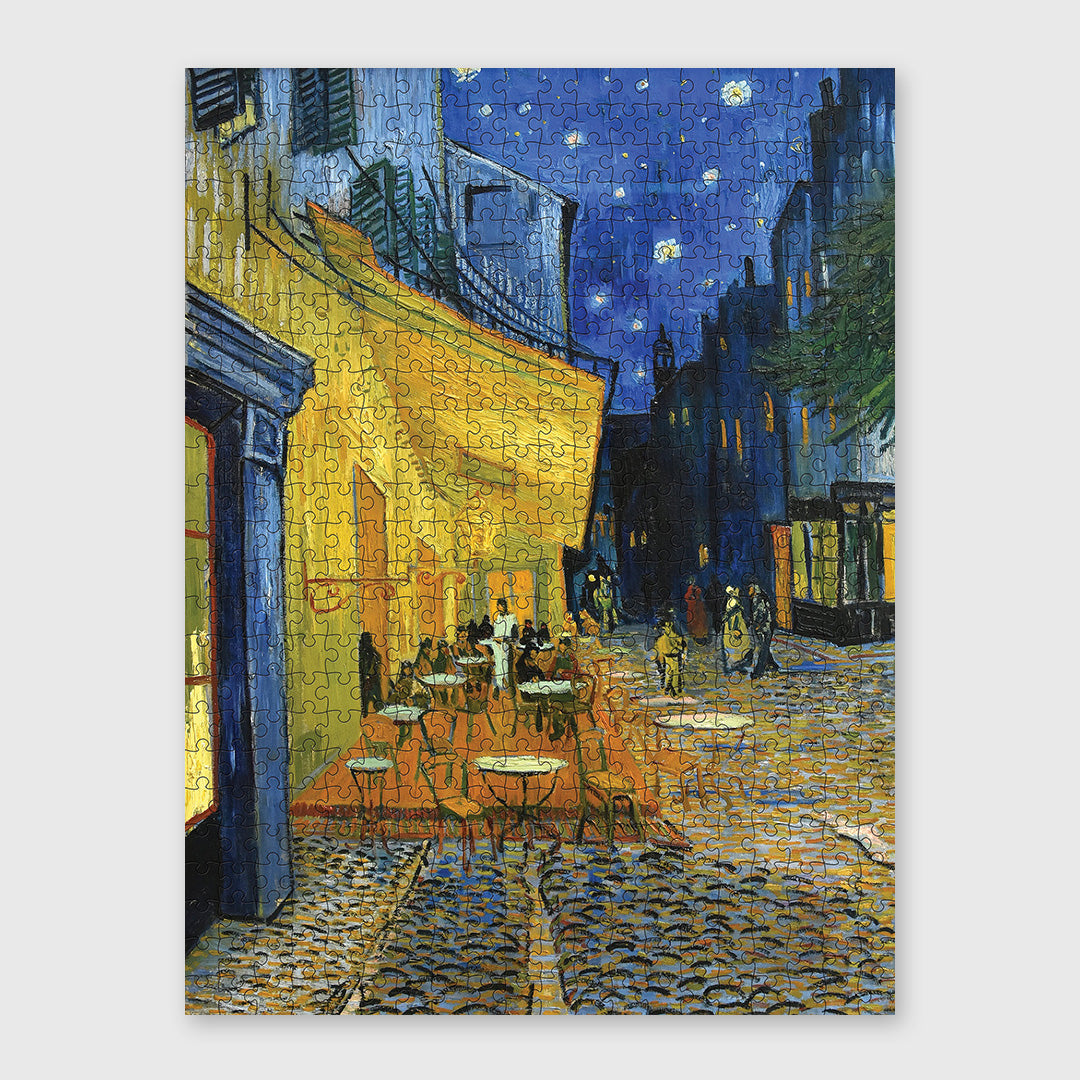 terrace of a café at night - 500 piece jigsaw puzzle