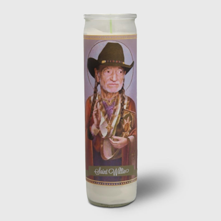 willie nelson altar candle