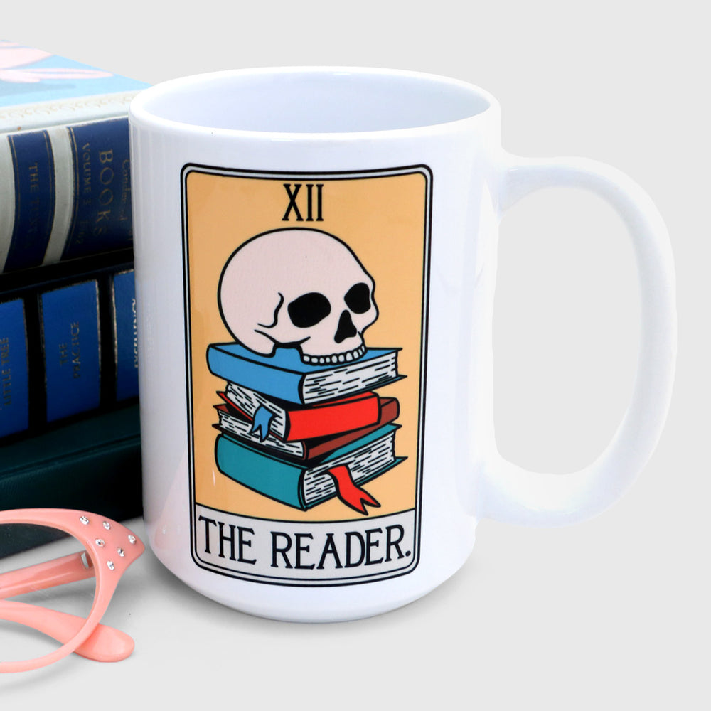 
                  
                    the reader tarot card mug
                  
                