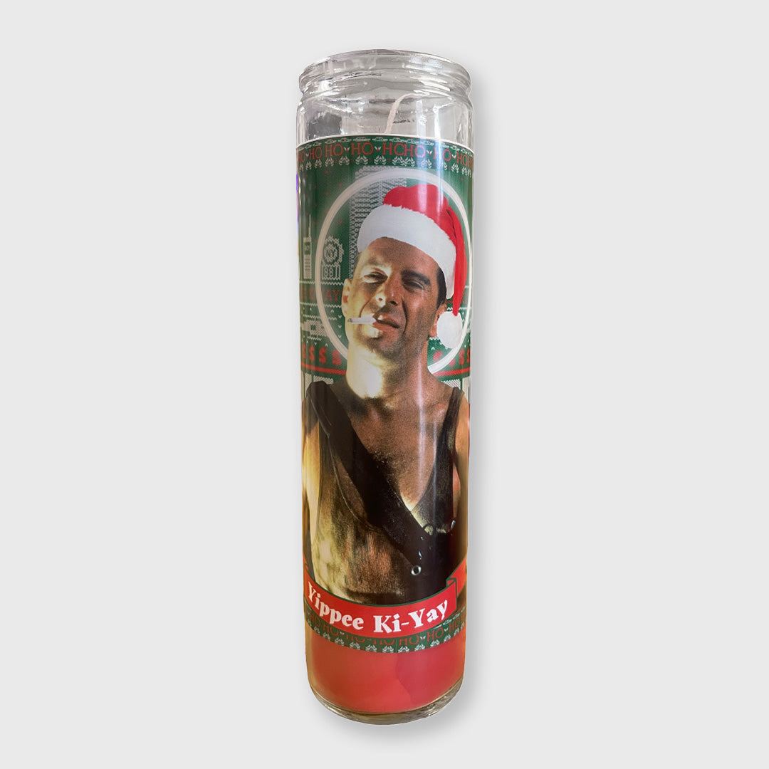 die hard bruce willis christmas altar candle