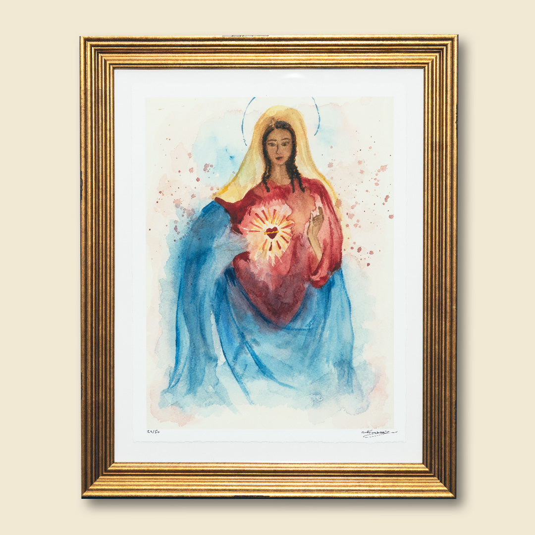 light of the heart - 10 x 13 inch edition in stylized gold frame