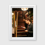 sam morril and mark normand waiting to go on at the comedy cellar, nyc - 15 x 20 inch edition