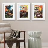 velocirapture - triptych set - 8 x 12 inch edition