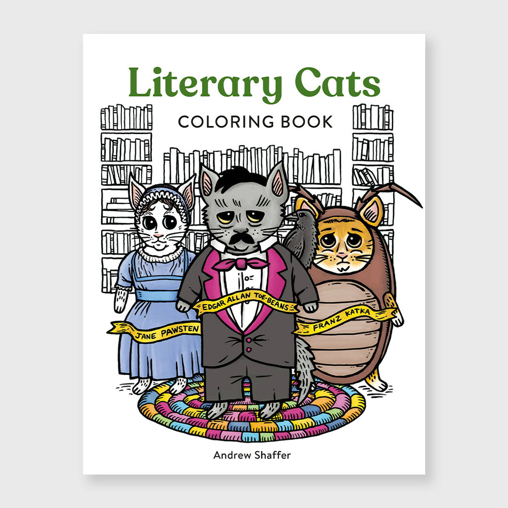 literary cats coloring book