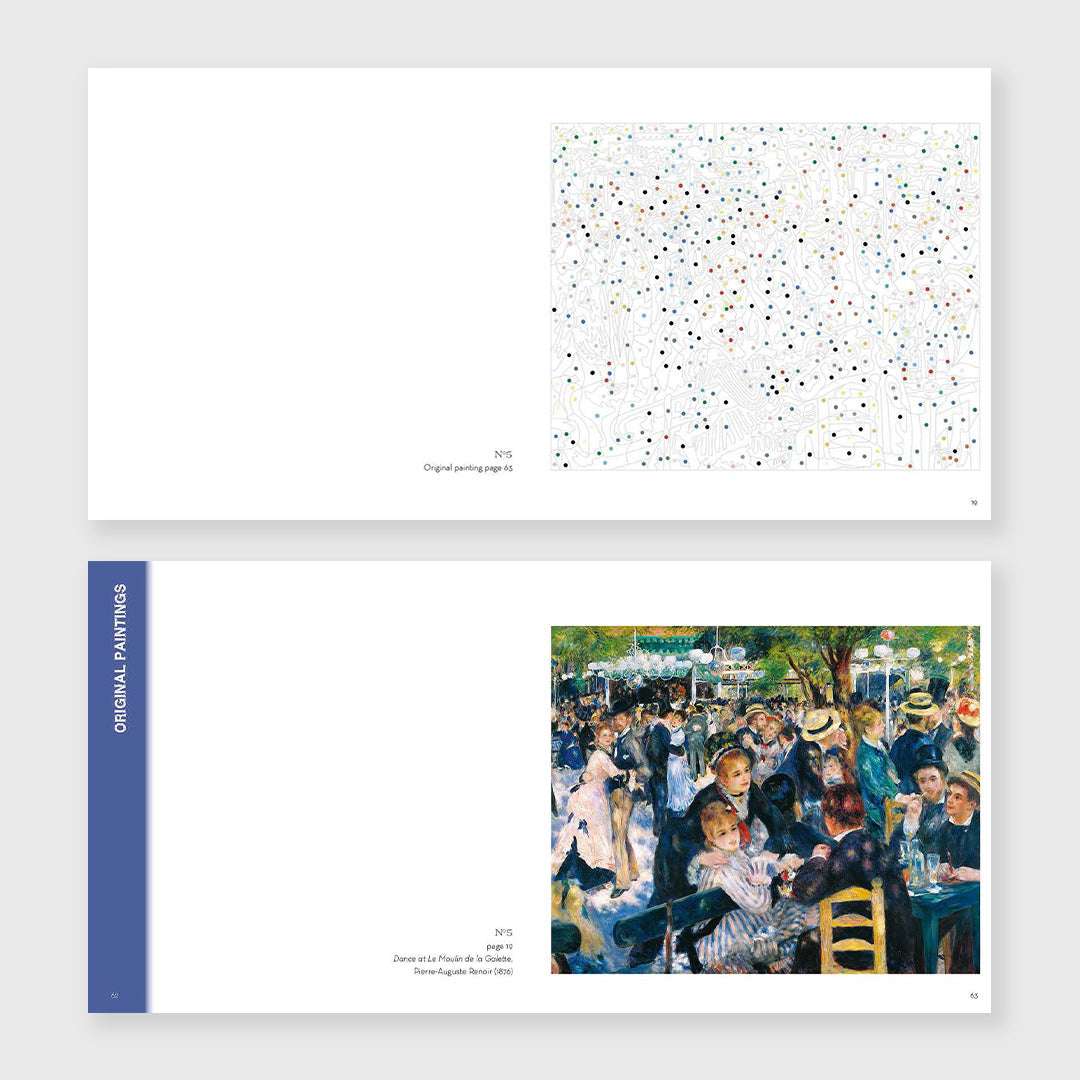 impressionists color-by-dot coloring book