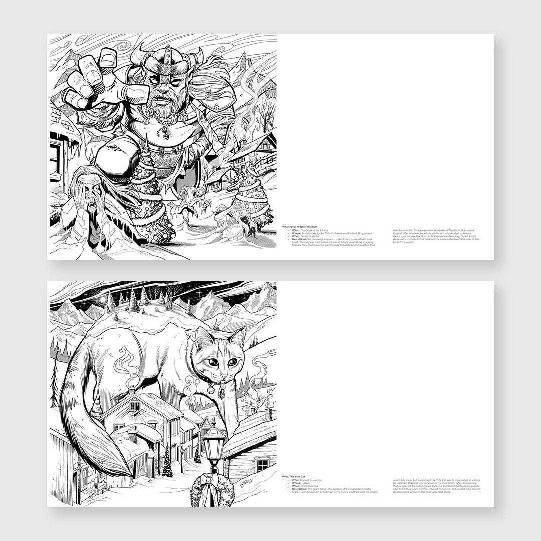 creepy krampus coloring book