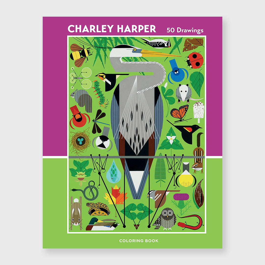 charley harper: 50 drawings coloring book