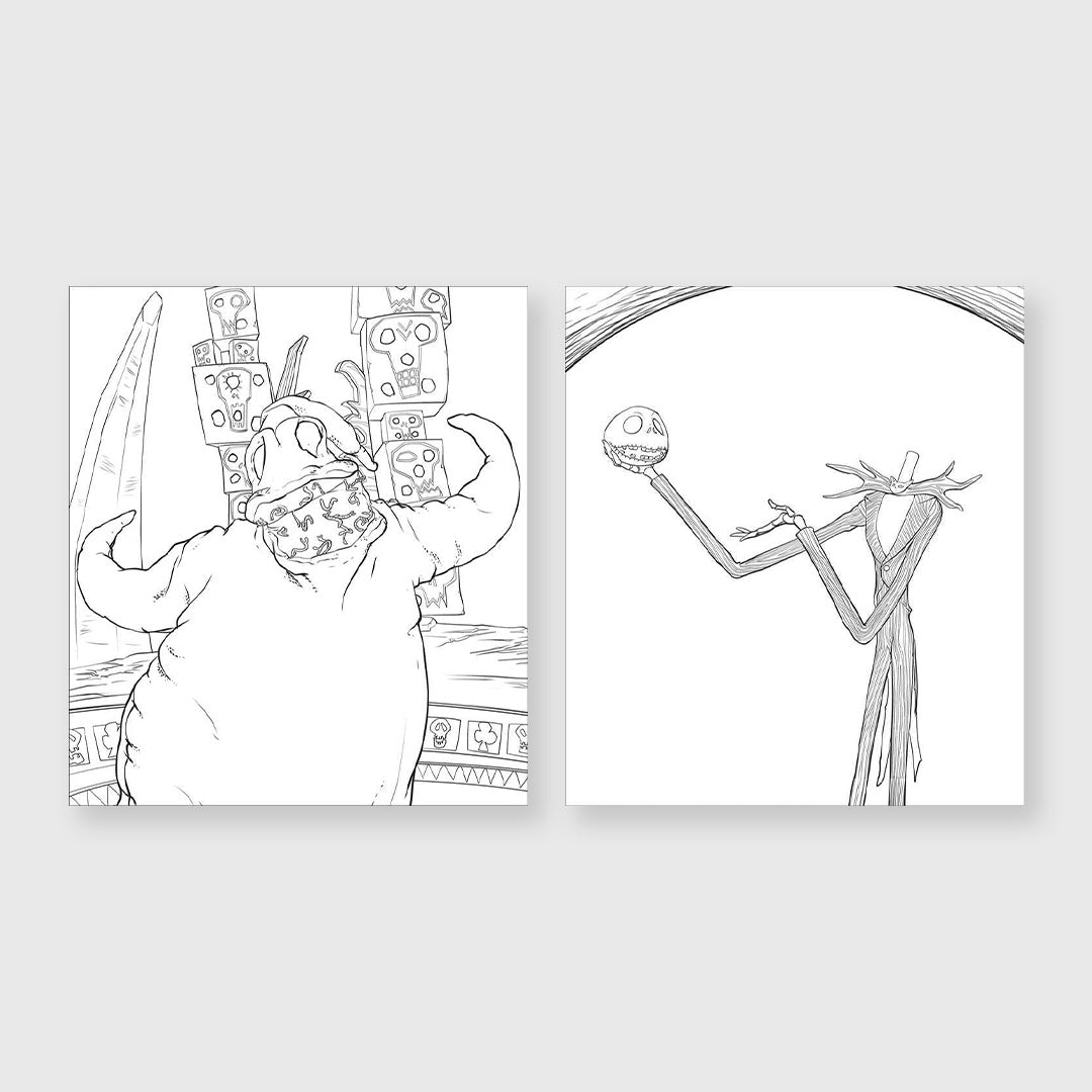 the nightmare before christmas glow-in-the-dark coloring book