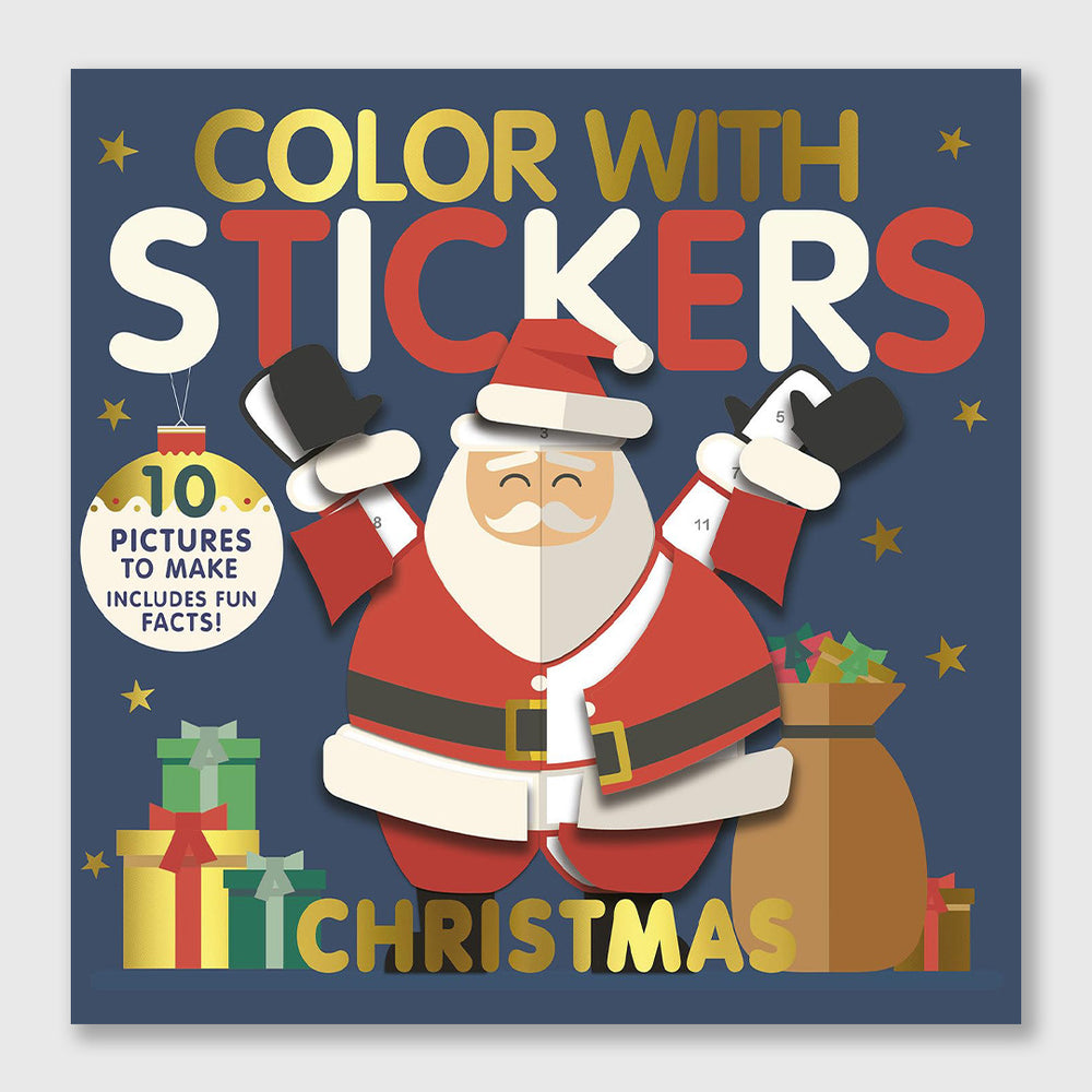 color with stickers: christmas