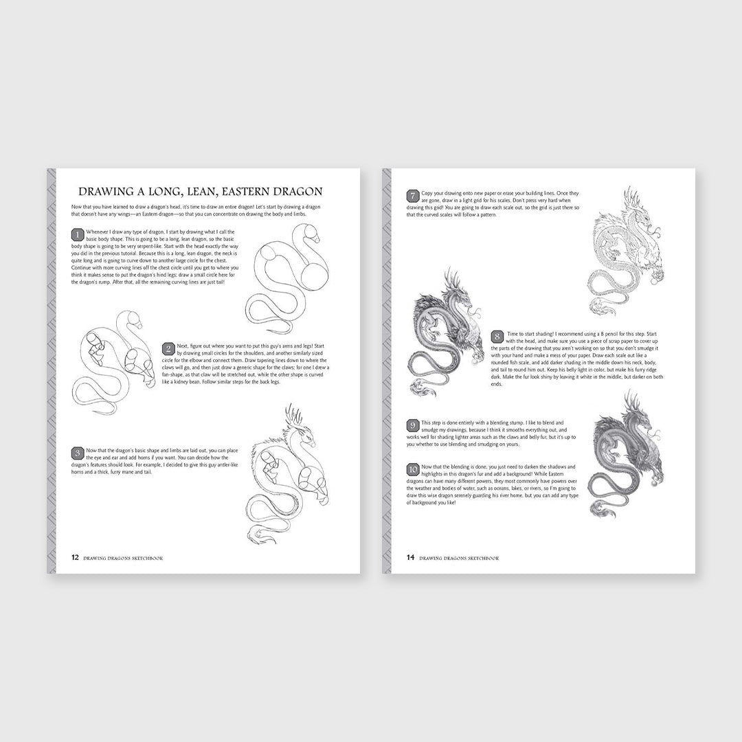 drawing dragons sketchbook