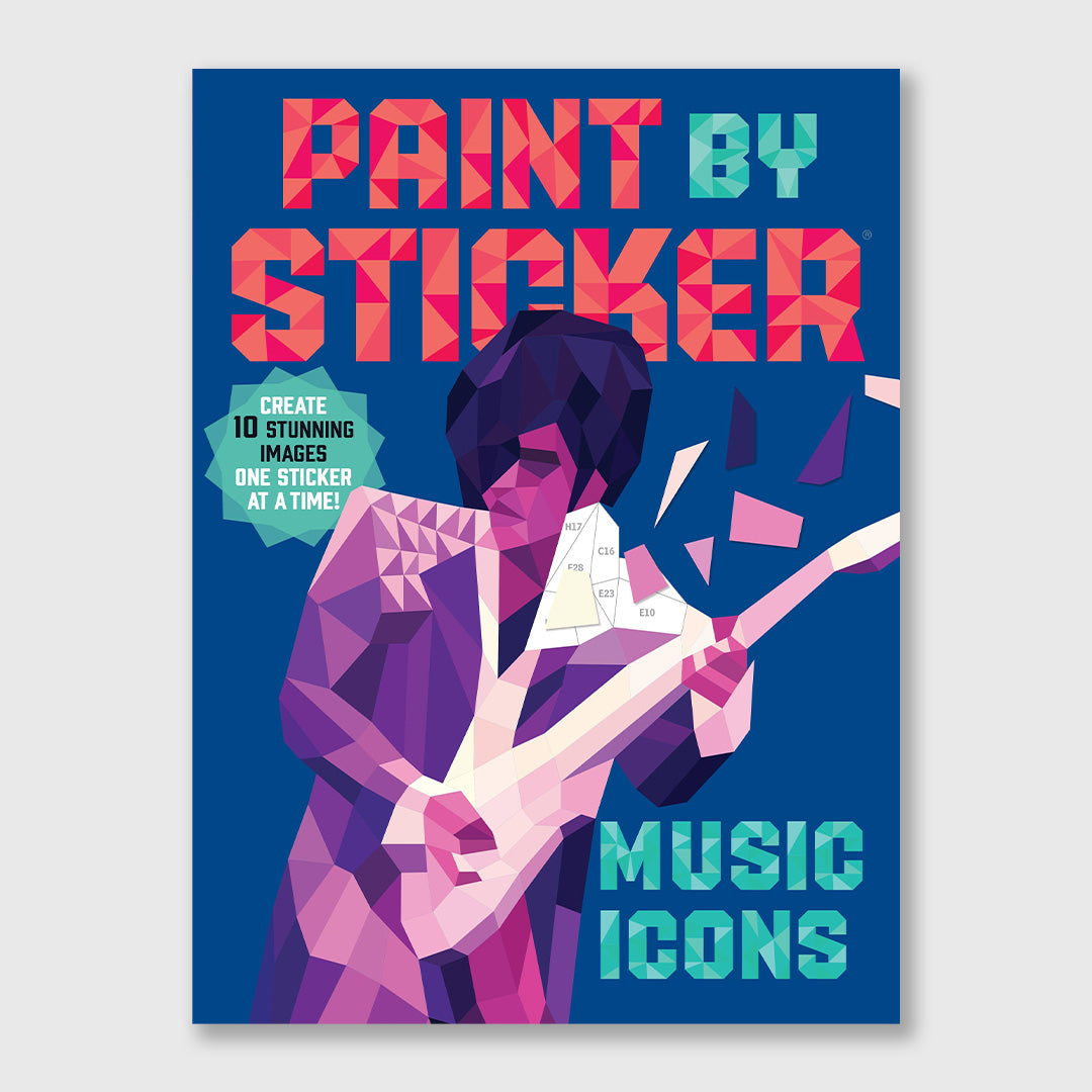 paint by sticker: music icons