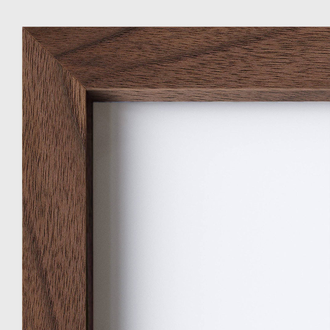 walnut natural oak wood frame - 12 x 12 inch