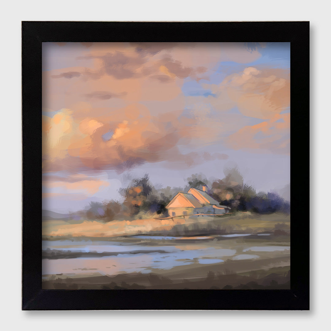 black plastic frame - 6 x 6 inch