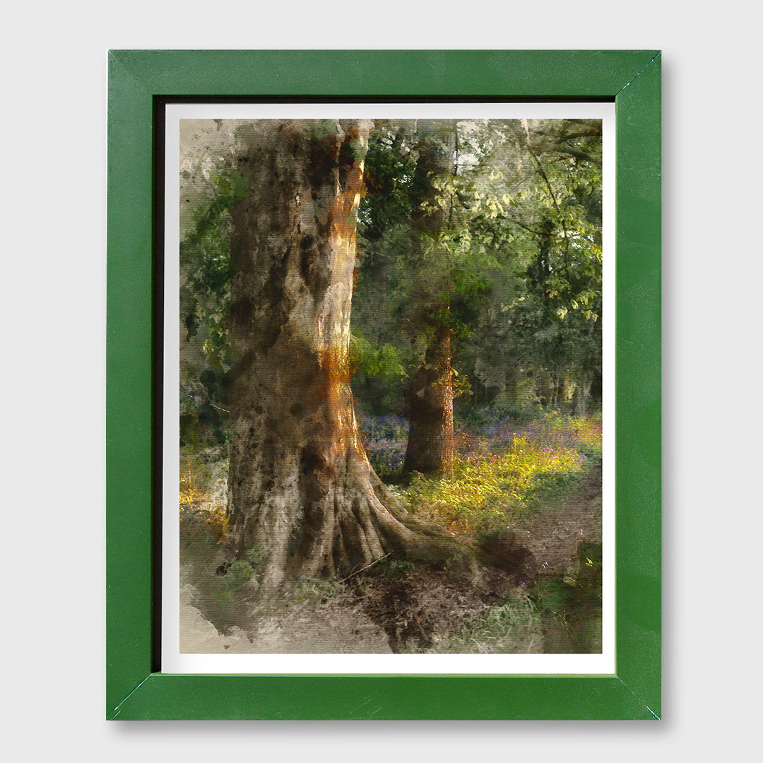 green wood frame - 11 x 14 inch