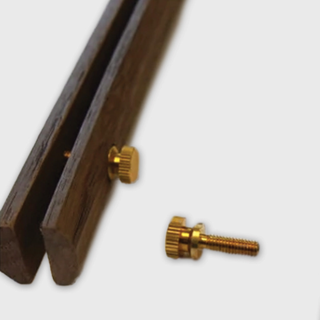 wooden frame with brass screws - walnut