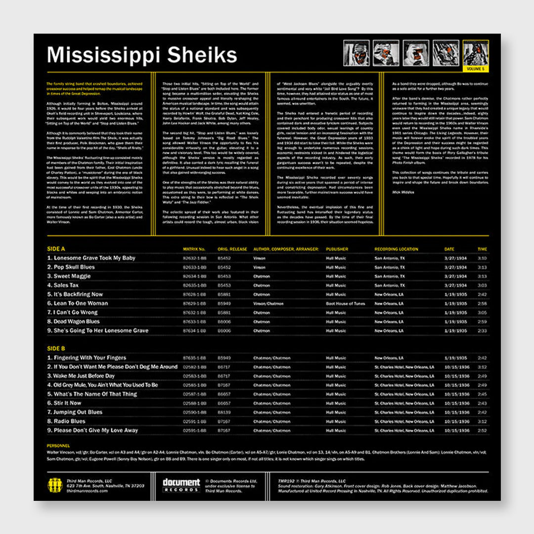 the mississippi sheiks volume 5 - 12 inch vinyl