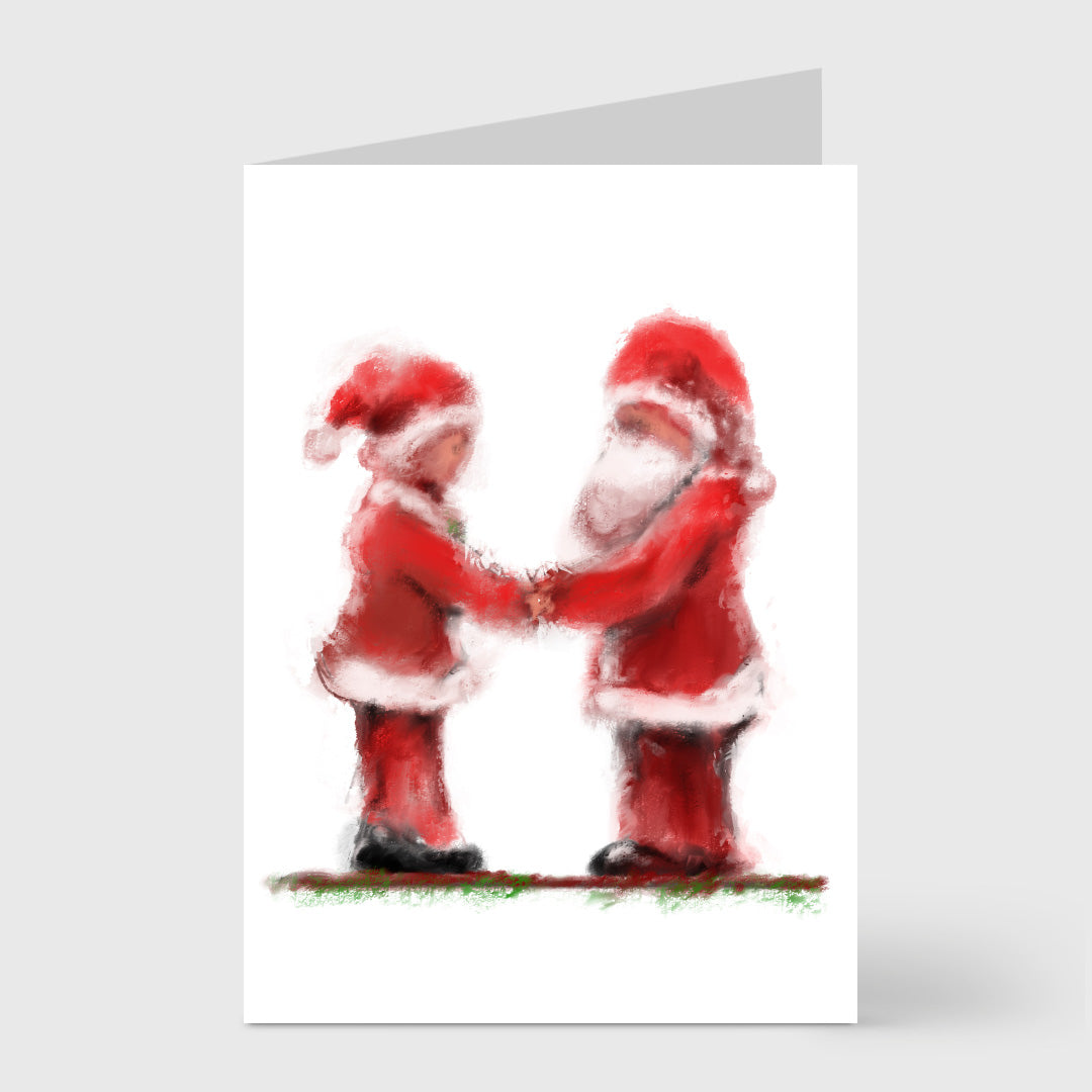 mr and mrs claus - 5 x 7 inch christmas card