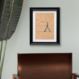 love letters - heart staircase in stylized black frame