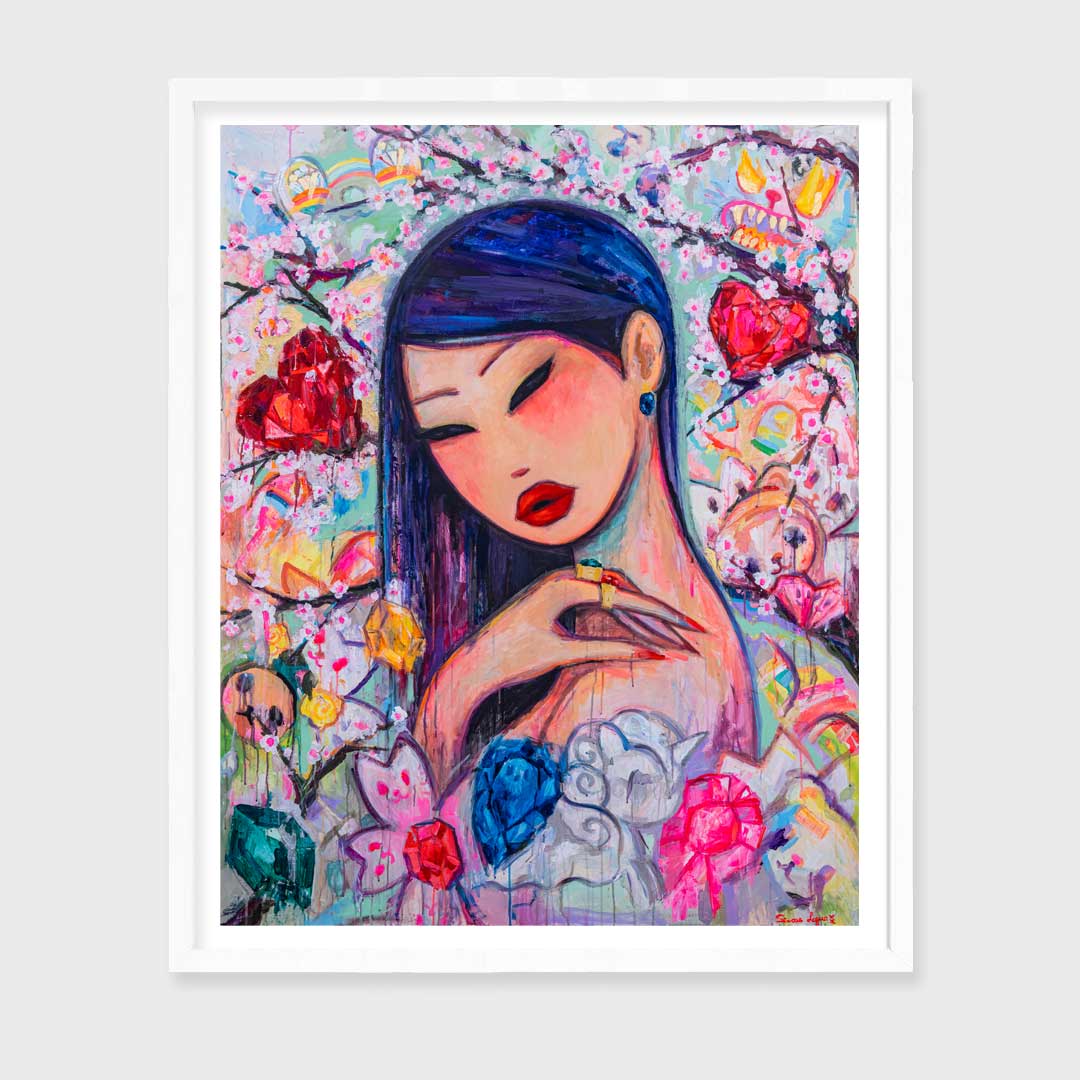 cherry blossom gaze - 18 x 23 inch edition