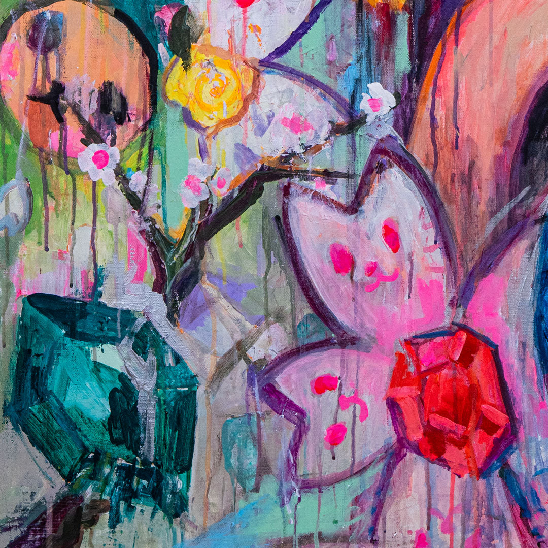 cherry blossom gaze - 18 x 23 inch edition – Moonlight Arts Collective