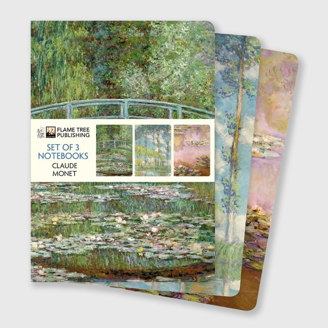 claude monet standard notebooks - set of 3