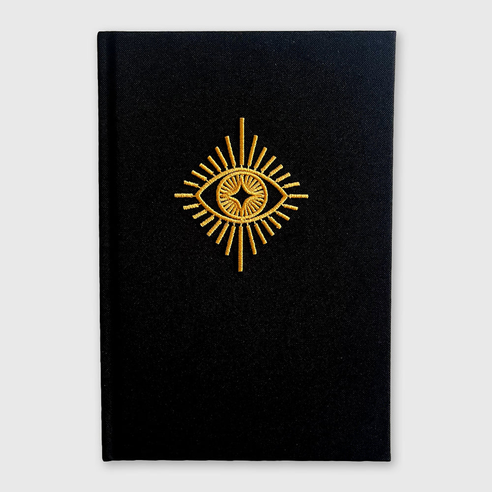 embroidered evil eye journal