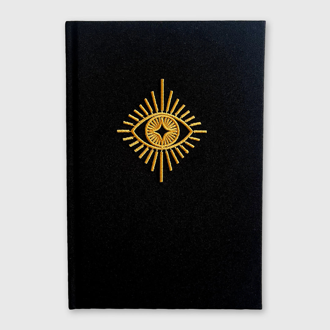 embroidered evil eye journal