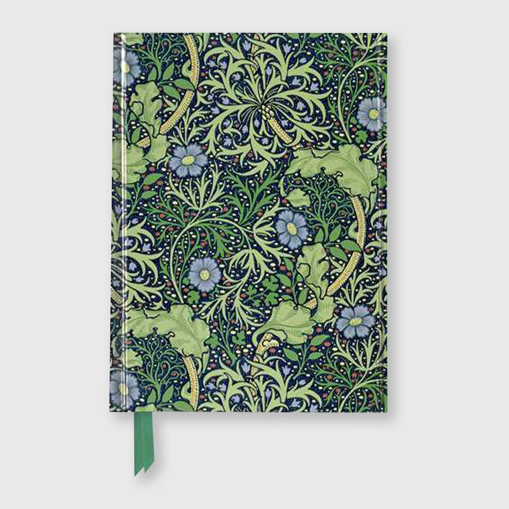 william morris seaweed foiled pocket journal