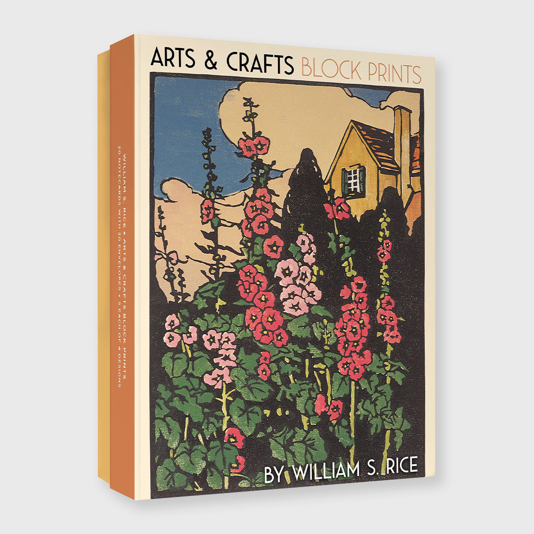 william s. rice arts and crafts block prints boxed notecard assortment