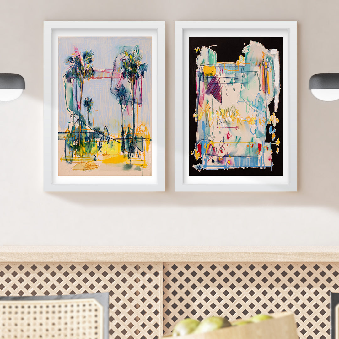 abstract + palms set - 13 x 19 inch edition