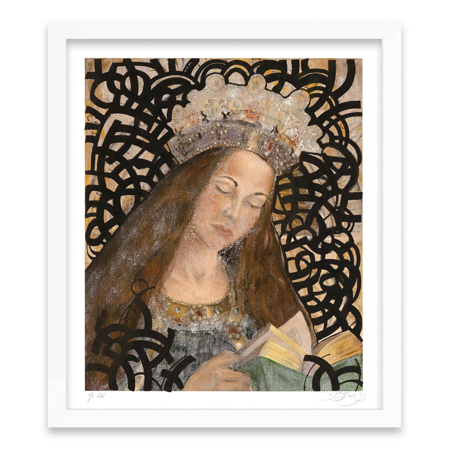 madonna adorned - hand-painted multiple - ix