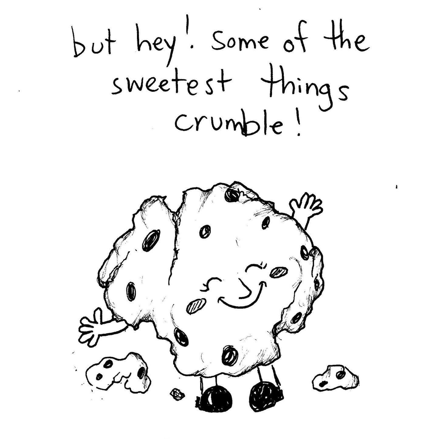 me crumbly cookie - framed original artwork