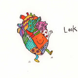 patchwork heart go! - framed original artwork
