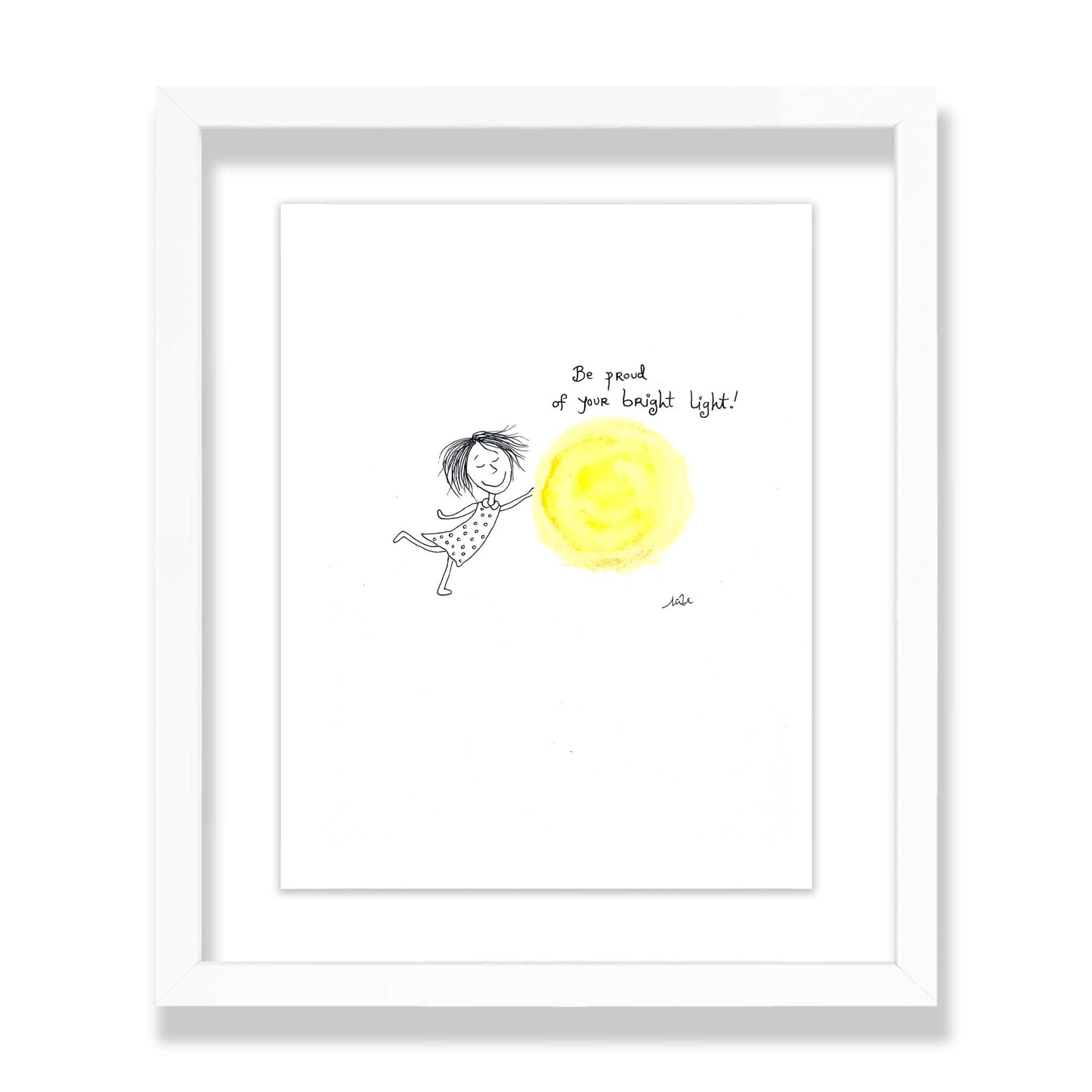 your bright light - framed original artwork