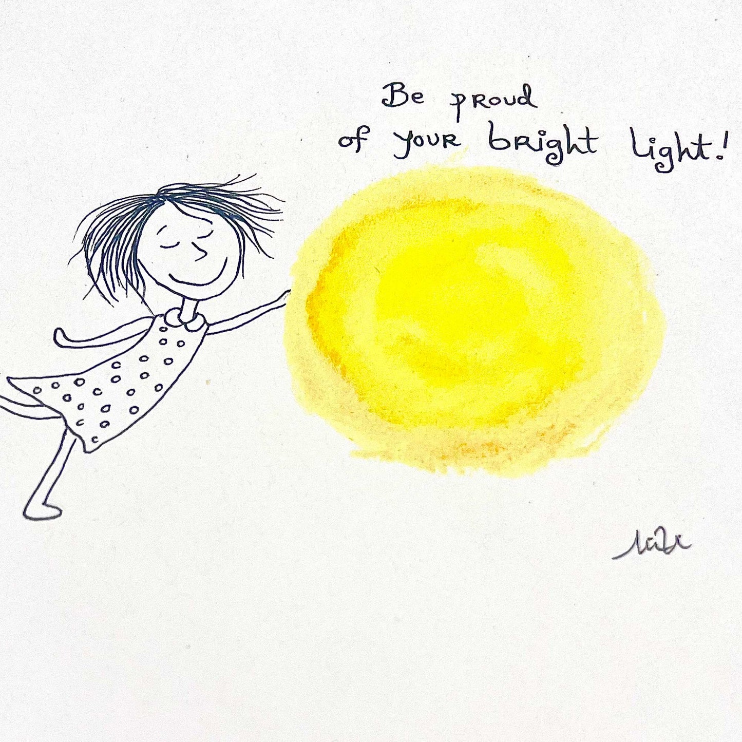 your bright light - framed original artwork