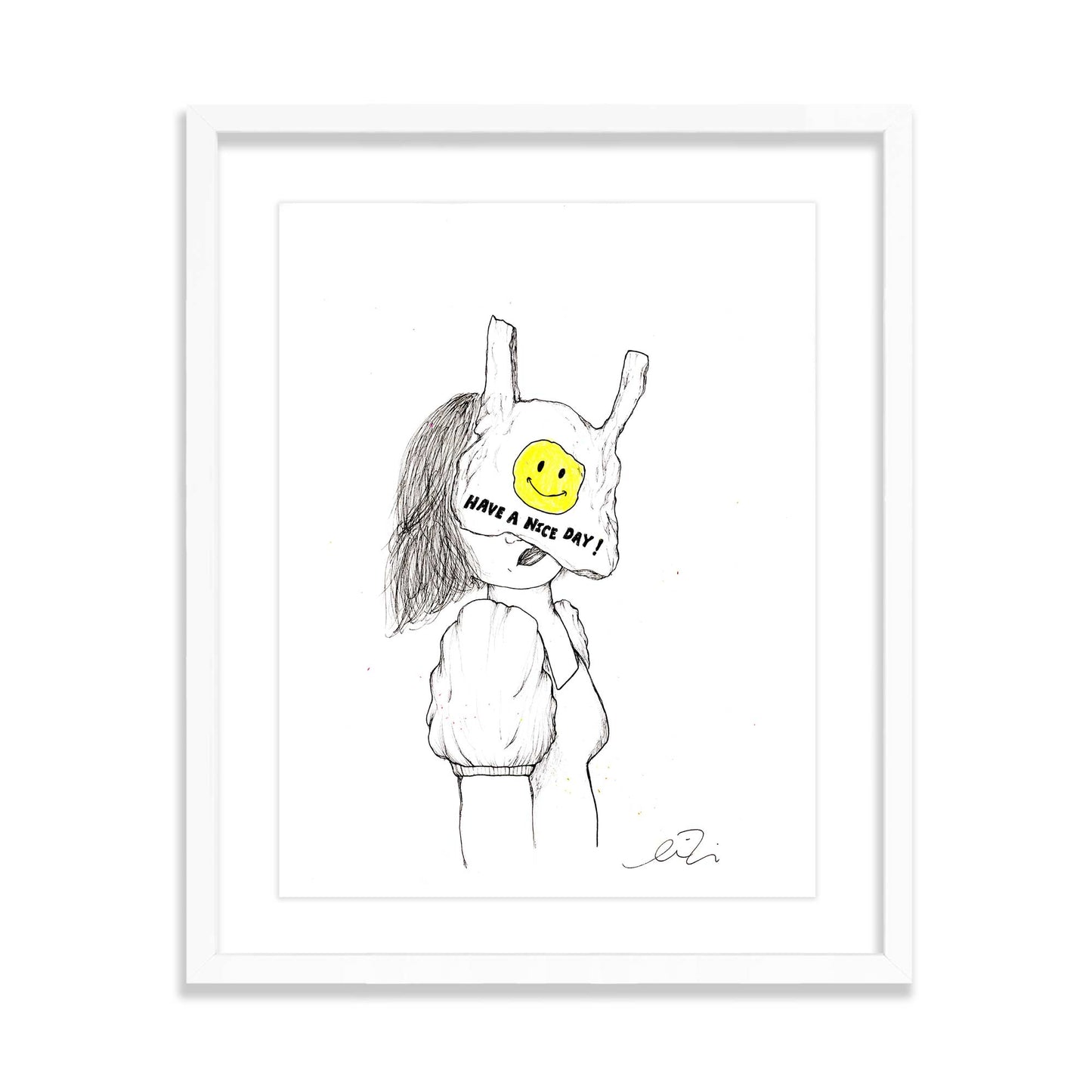 have a nice day - framed original artwork