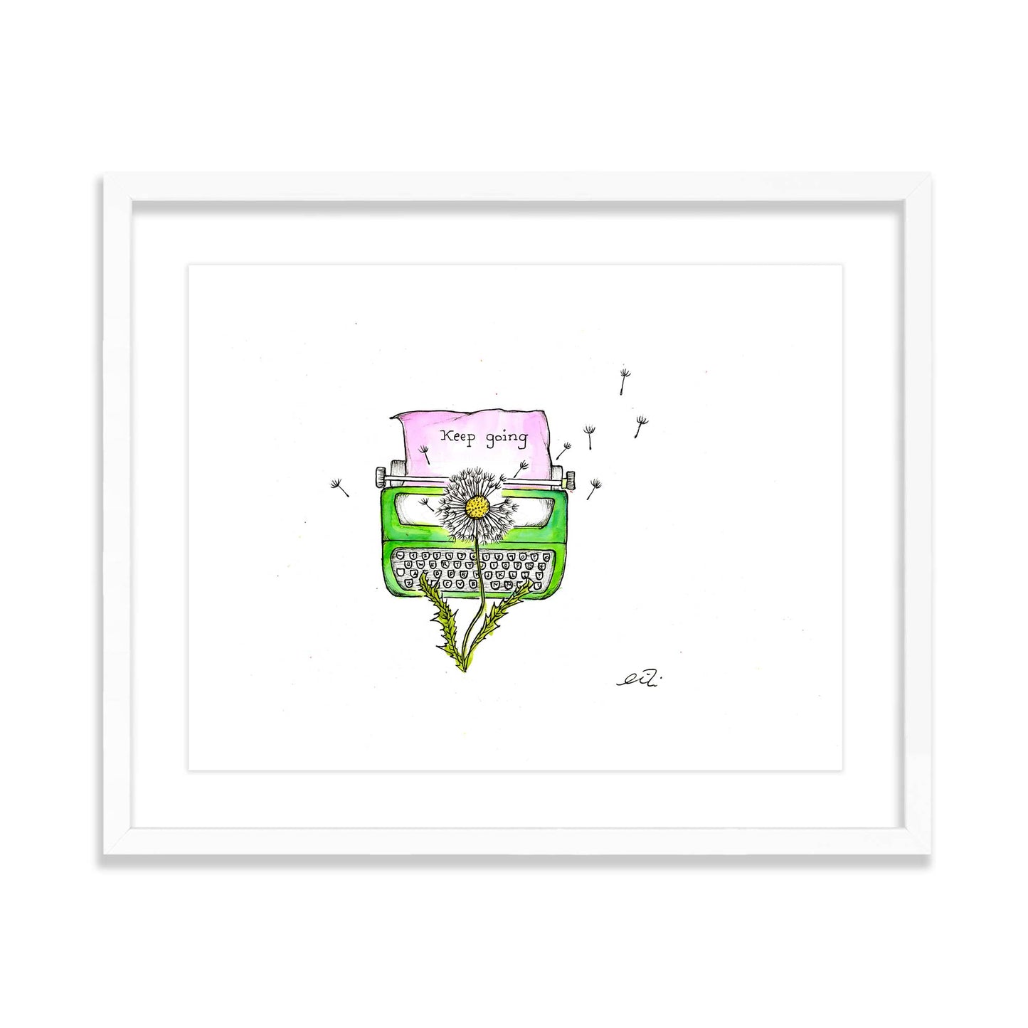 keep going - framed original artwork