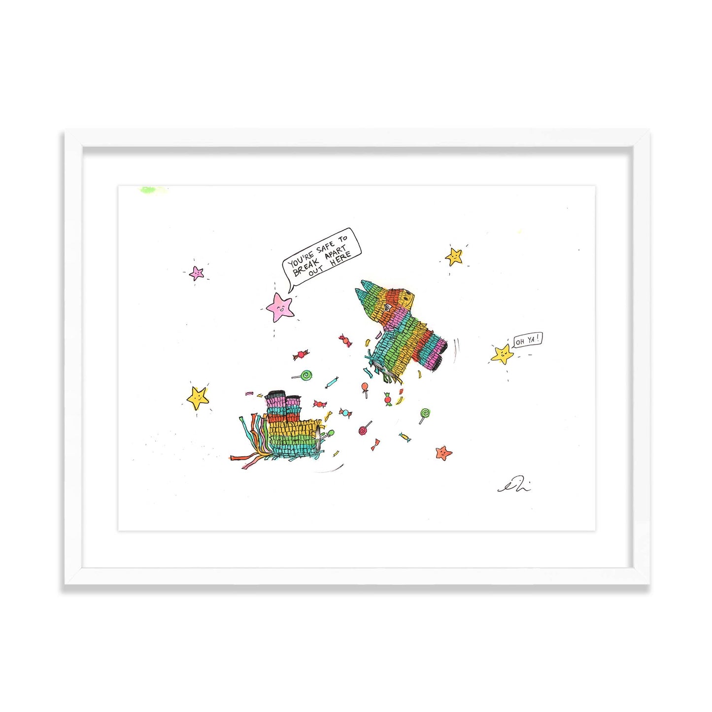 pinata II - framed original artwork