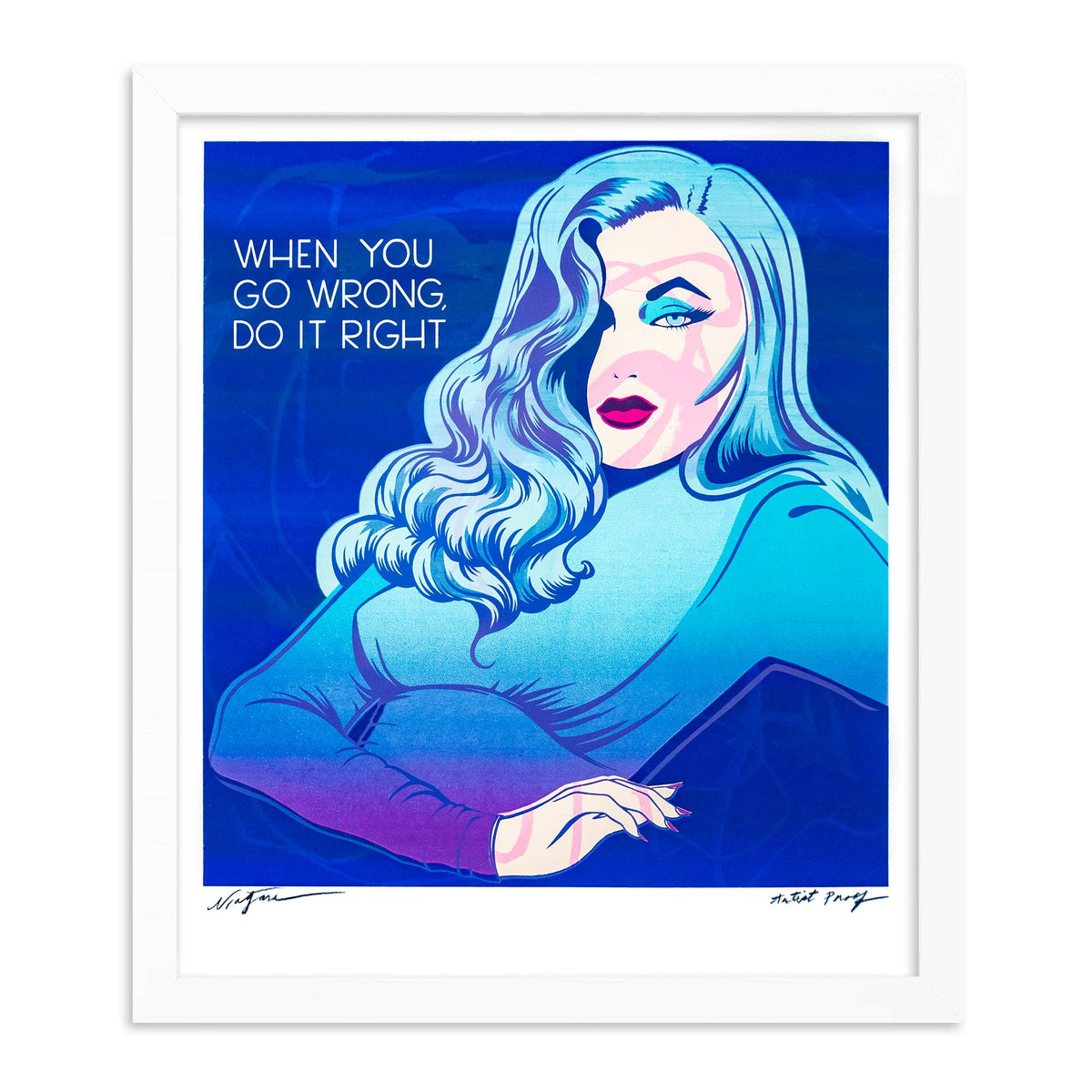when you go wrong, do it right - marble variant i - artist proof