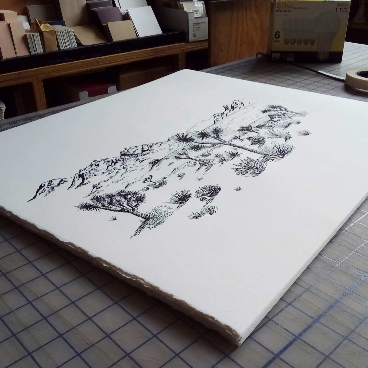 goodbye, joshua tree - hand-embellished edition - signed edition print